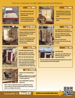 OverEZ Medium Farmhouse Coop - 10 Birds -Outdoor Camping Sales Medium Coop Instructions 2 Good2GoCo