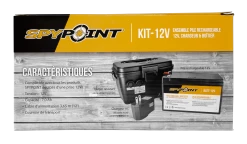 Spypoint 12V Battery, Charger & Housing Kit -Outdoor Camping Sales Packaging KIT 12V Front FR