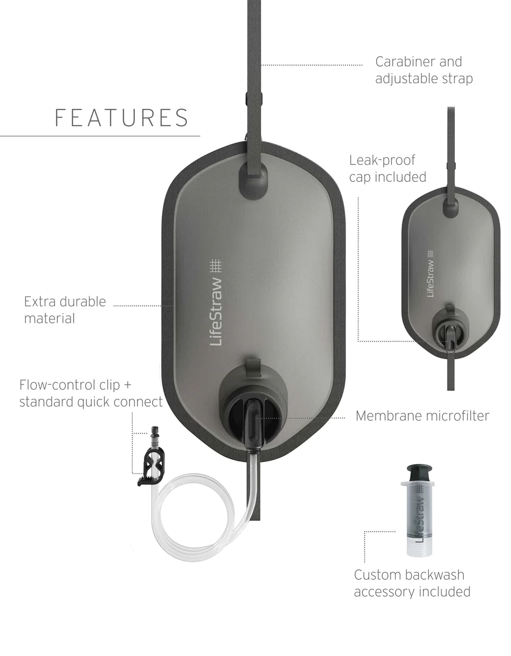 LifeStraw Peak Series Large Capacity Gravity Water Filter System 8L 3 LifeStraw Peak Series Large Capacity Gravity Water Filter System 8L - Image 3