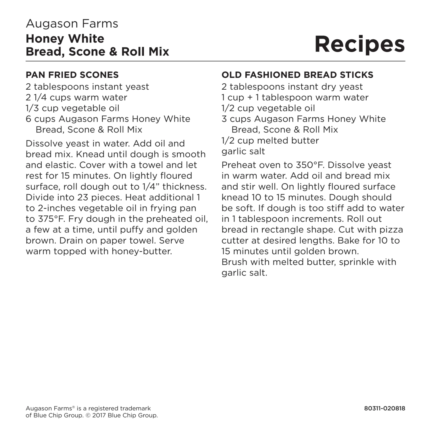 Augason Farms Honey White Bread, Scone & Roll Mix #10 Can 10 Augason Farms Honey White Bread, Scone & Roll Mix #10 Can - Image 10