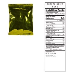 ReadyWise Emergency Freeze Dried Vegetable Variety - 120 Serving -Outdoor Camping Sales RW peas 2000x 4ea69d32 17ec 4e50 b0a0 1105d018f9b7