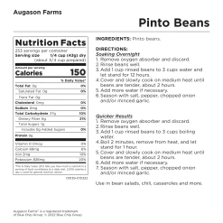 Augason Farms Pinto Beans, 4 Gallon Pail -Outdoor Camping Sales SQIAX YA Good2goco