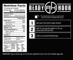 Ready Hour Ultimate Breakfast Kit 140 Servings 21 Ready Hour Ultimate Breakfast Kit 140 Servings -Outdoor Camping Sales Scrambled Eggs Mix Pouch NUTPNL