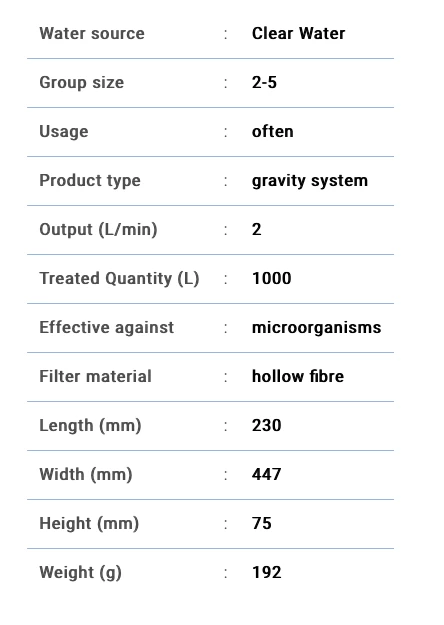 Katadyn BeFree Gravity Water Filtration System 3L 6 Katadyn BeFree Gravity Water Filtration System 3L - Image 6