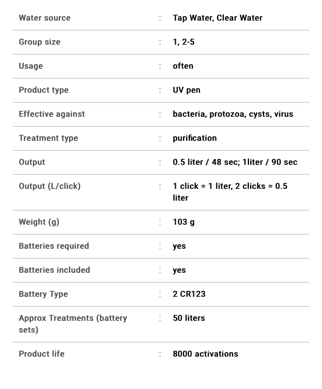 Steripen Adventurer Opti UV Water Purifier 4 Steripen Adventurer Opti UV Water Purifier - Image 4