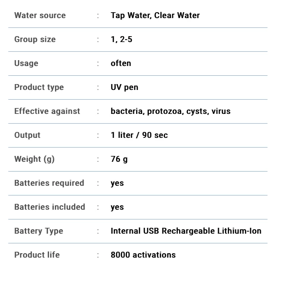 Steripen Ultralight UV Water Purifier 3 Steripen Ultralight UV Water Purifier - Image 3