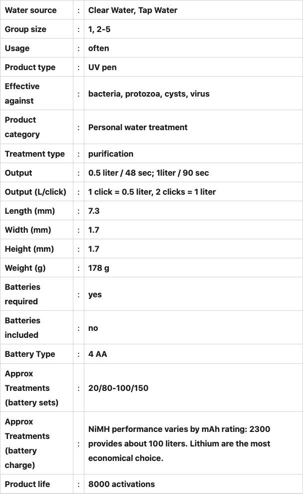 Steripen Classic 3 UV Water Purifier 3 Steripen Classic 3 UV Water Purifier - Image 3