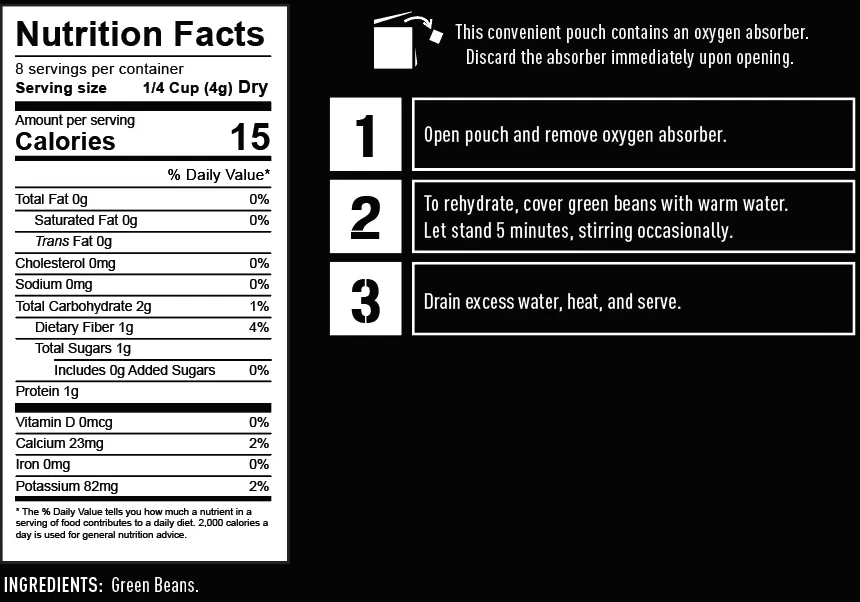 Ready Hour Freeze-Dried Green Beans Case 3 Ready Hour Freeze-Dried Green Beans Case - Image 3