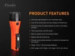 Fenix WF11E 200 Lumens Intrinsically Safe Flashlight 14 Fenix WF11E 200 Lumens Intrinsically Safe Flashlight -Outdoor Camping Sales WF11E E 10