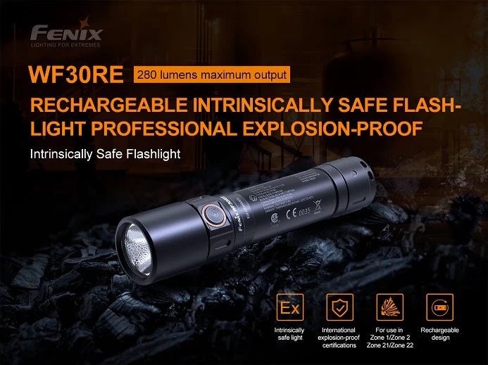 Fenix WF30RE 280 Lumens Intrinsically Safe Flashlight 5 Fenix WF30RE 280 Lumens Intrinsically Safe Flashlight - Image 5