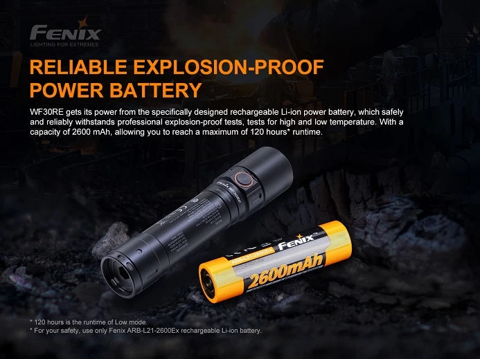 Fenix WF30RE 280 Lumens Intrinsically Safe Flashlight 10 Fenix WF30RE 280 Lumens Intrinsically Safe Flashlight - Image 10