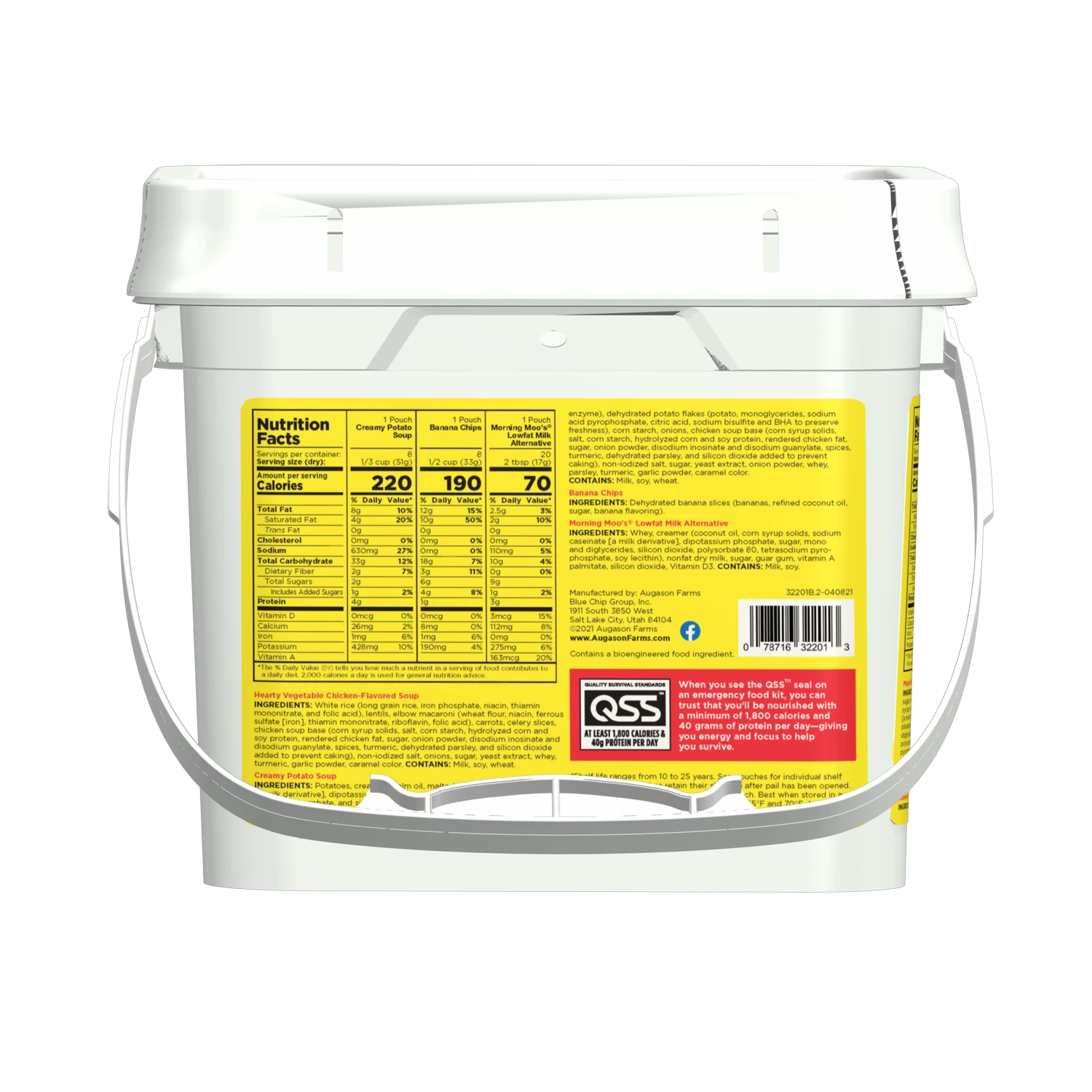 Augason Farms 1-Week 1-Person Emergency Food Pail 3 Augason Farms 1-Week 1-Person Emergency Food Pail - Image 3