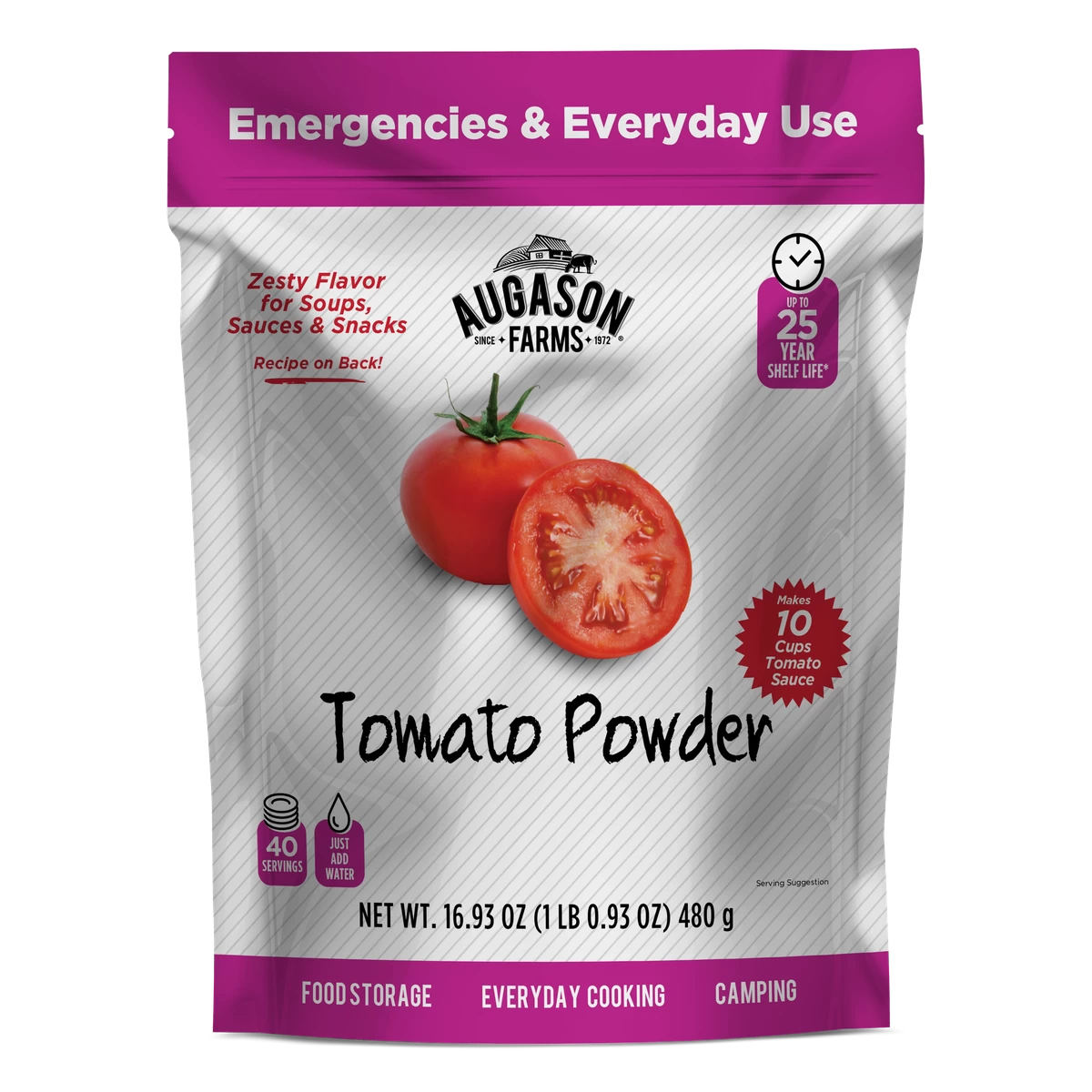Augason Farms Tomato Powder Pouch (Single) 1 Augason Farms Tomato Powder Pouch (Single)