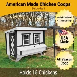 OverEZ Large Farmhouse Coop - 15 Birds 18 OverEZ Large Farmhouse Coop - 15 Birds -Outdoor Camping Sales amazon image2 largecoop f 720x.jpg Good2goco
