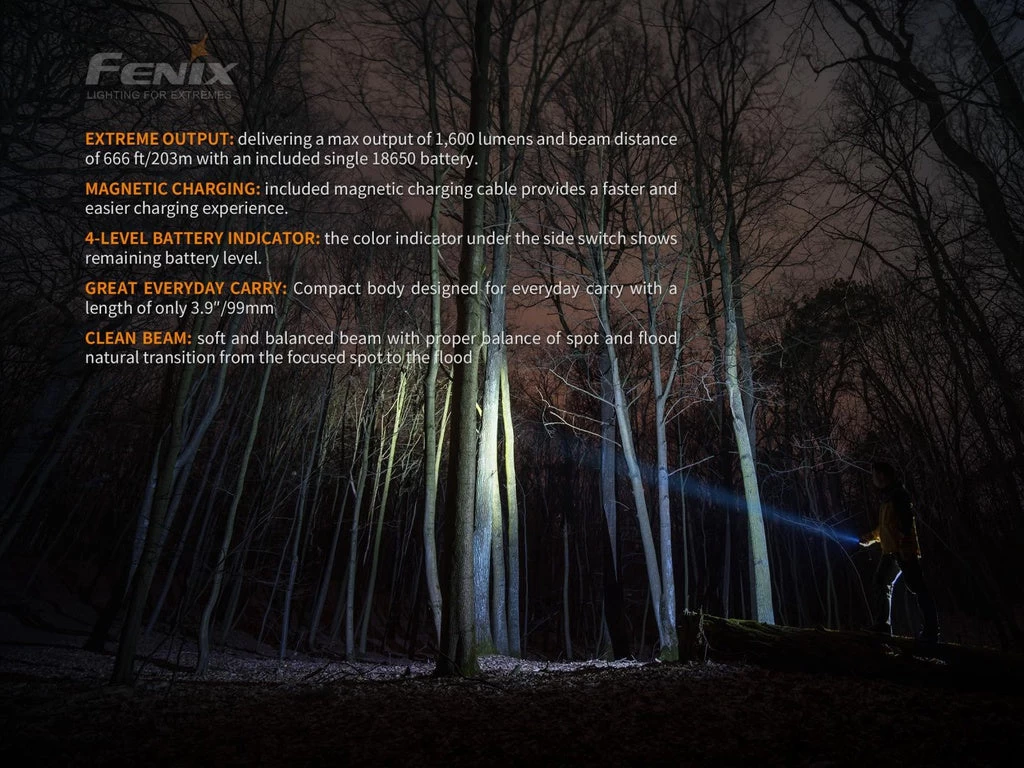 Fenix E30R 1600 Lumens Extreme Output Compact Rechargeable Flashlight 10 Fenix E30R 1600 Lumens Extreme Output Compact Rechargeable Flashlight - Image 10