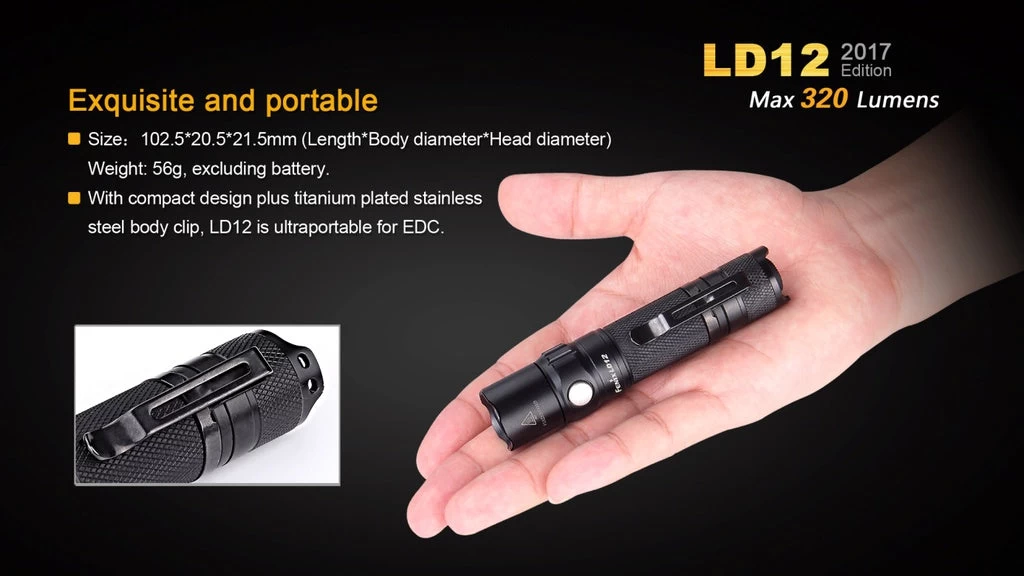 Fenix LD12 320 Lumens EDC Pocket Flashlight 13 Fenix LD12 320 Lumens EDC Pocket Flashlight - Image 13