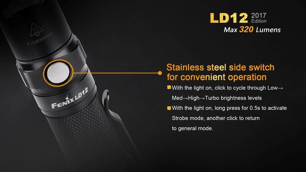 Fenix LD12 320 Lumens EDC Pocket Flashlight 8 Fenix LD12 320 Lumens EDC Pocket Flashlight - Image 8