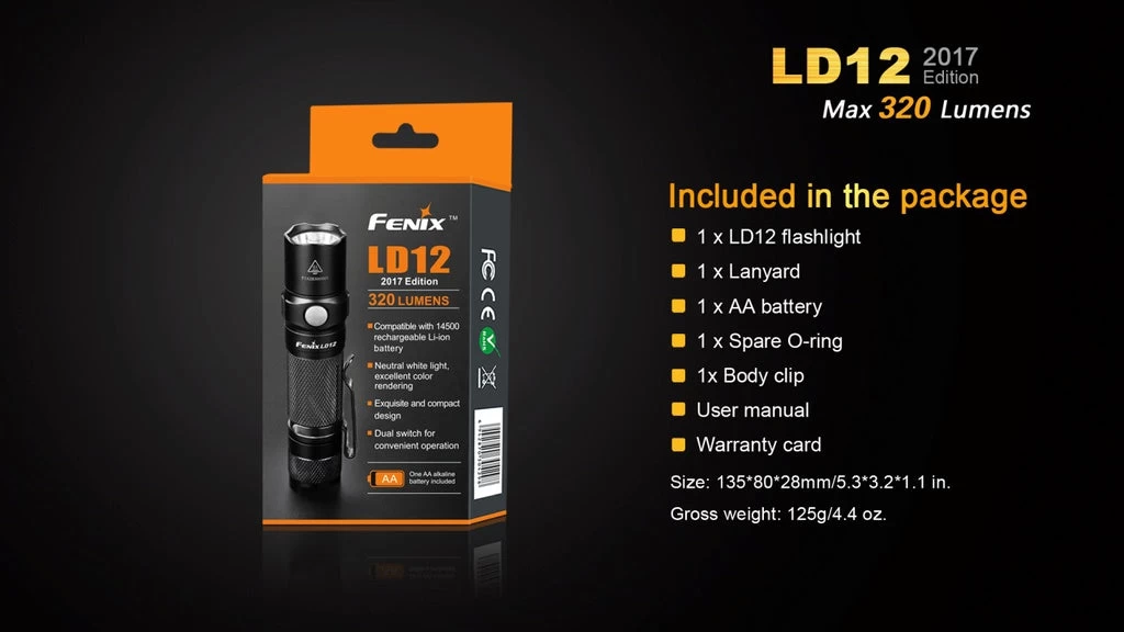 Fenix LD12 320 Lumens EDC Pocket Flashlight 2 Fenix LD12 320 Lumens EDC Pocket Flashlight - Image 2