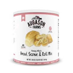 Augason Farms Honey White Bread, Scone & Roll Mix #10 Can