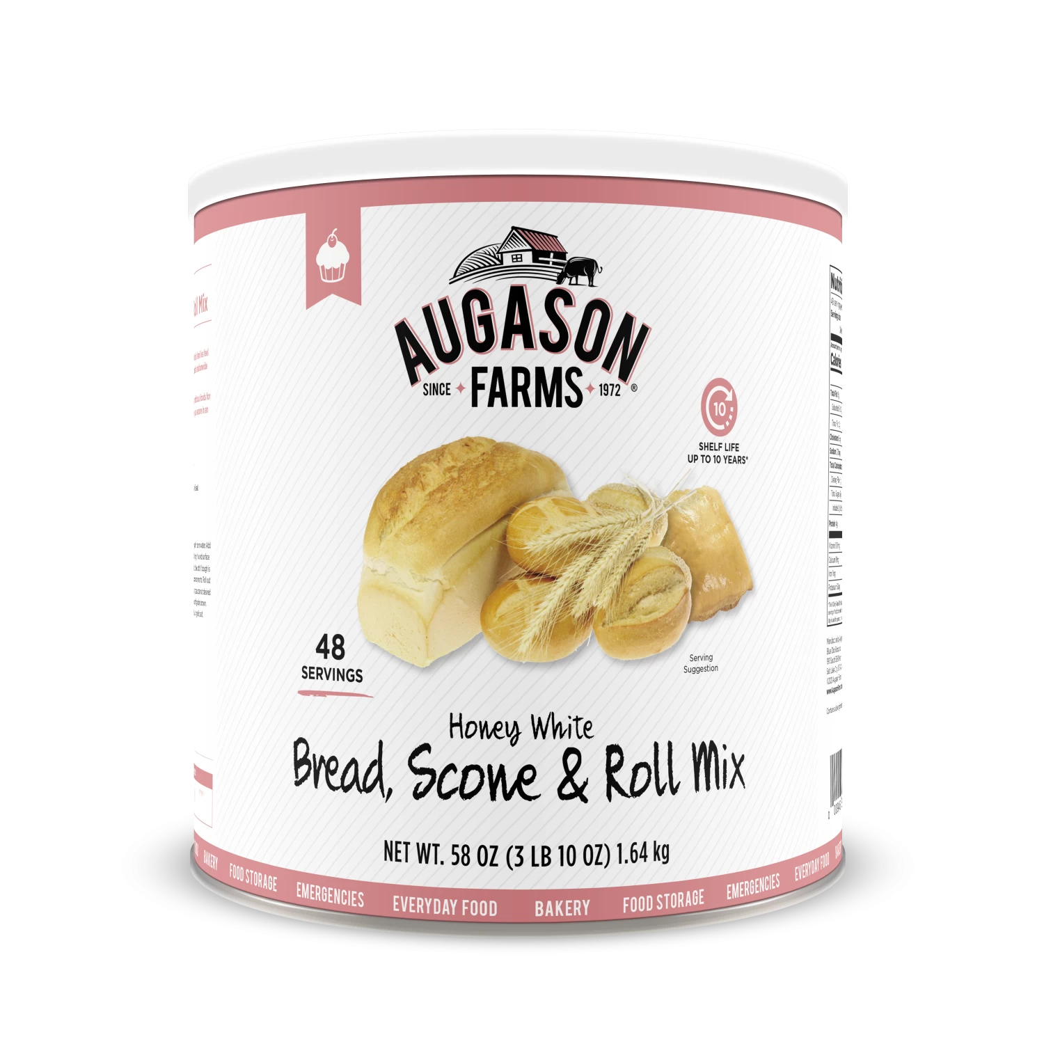 Augason Farms Honey White Bread, Scone & Roll Mix #10 Can 1 Augason Farms Honey White Bread, Scone & Roll Mix #10 Can