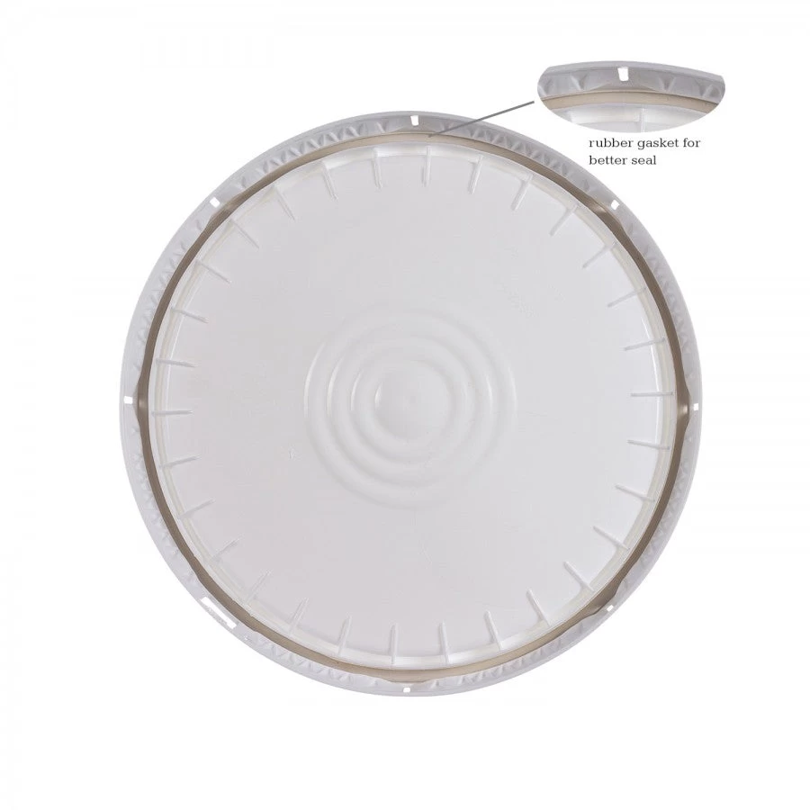 White Food Grade Bucket With Lid - 5 Gallon (12 Pack) 4 White Food Grade Bucket With Lid - 5 Gallon (12 Pack) - Image 4