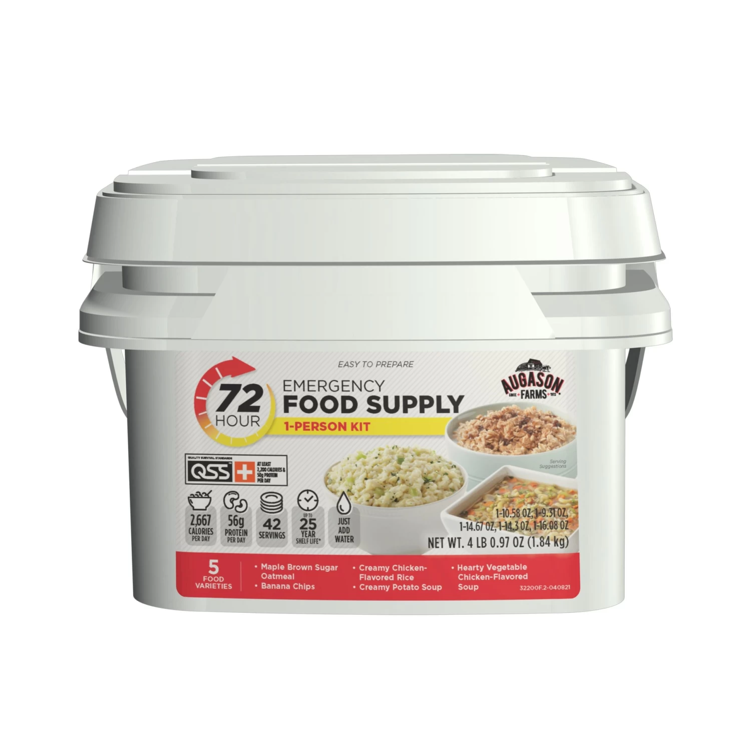 Augason Farms 72-Hour 1-Person Emergency Food Pail 1 Augason Farms 72-Hour 1-Person Emergency Food Pail
