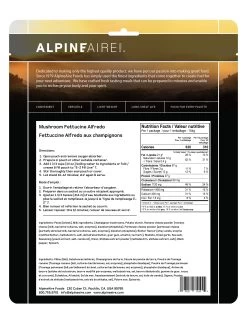 AlpineAire Wild Mushroom Fettuccine Alfredo -Outdoor Camping Sales otgNRQy4 Good2goco
