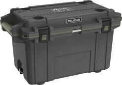 Pelican Elite Cooler, 70QT 23 Pelican Elite Cooler, 70QT -Outdoor Camping Sales pelican 70qt elite cooler gunmetal od green angled.jpg Good2goco