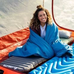 Klymit Klymaloft Regular Sleeping Pad -Outdoor Camping Sales pf e45e41bc KlymitKlymaloftGirSittingOnPadv1