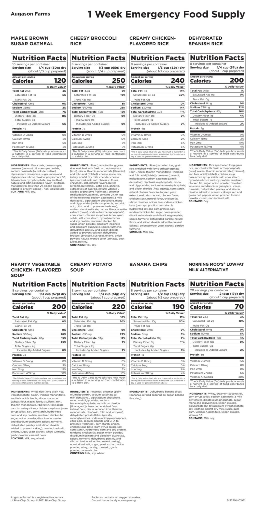 Augason Farms 1-Week 1-Person Emergency Food Pail 15 Augason Farms 1-Week 1-Person Emergency Food Pail - Image 15