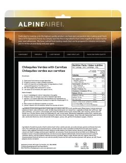 AlpineAire Chilaquiles Verdes With Carnitas -Outdoor Camping Sales sgQSYijc Good2goco