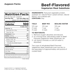 Augason Farms Beef Flavoured Vegetarian Meat Substitute #10 Can -Outdoor Camping Sales y552437w Good2goco